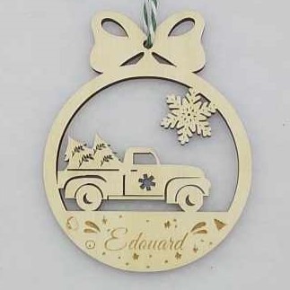 Boule de Noël Personnalisée - Modèle 5